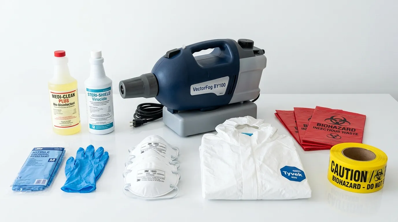 Professional biohazard remediation crew working in Camden